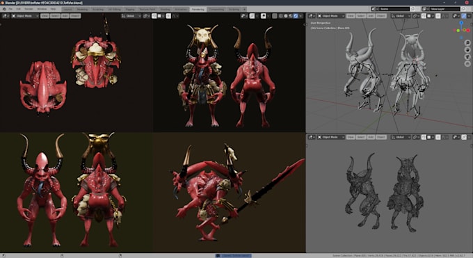 create an expert 3d characters for games or animation