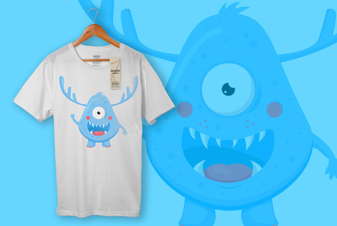 create a cute t shirt design cartoon