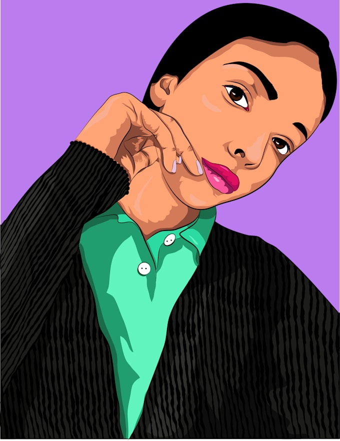 drawn a portrait in comic style