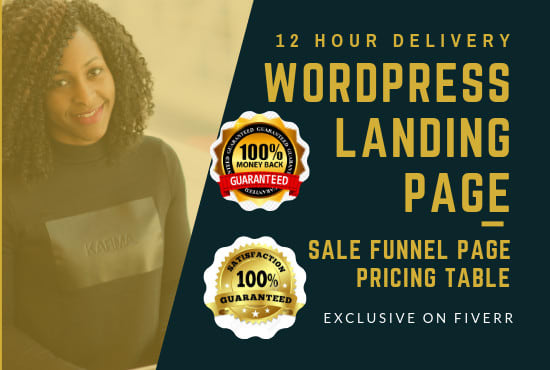 design wordpress landing page or sale funnel page