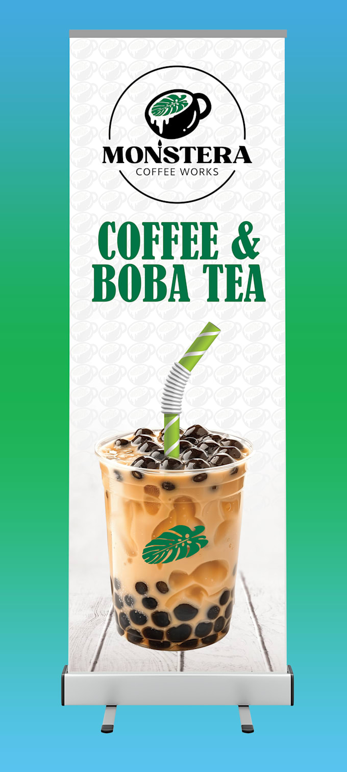 create a retractable banner, rollup, signage, design for you