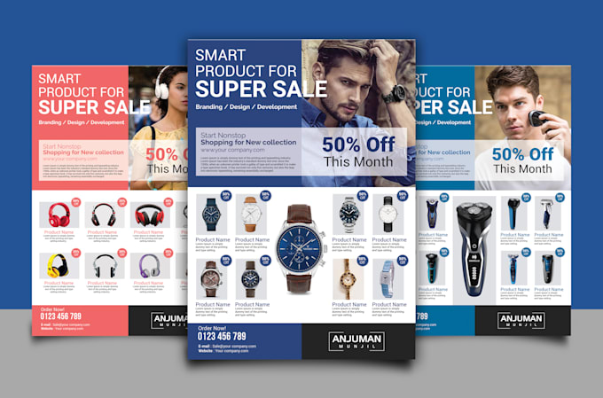 design product sale catalog or flyer