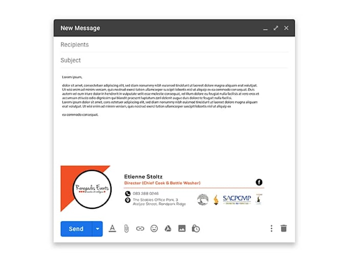 create clickable email signature HTML email signature