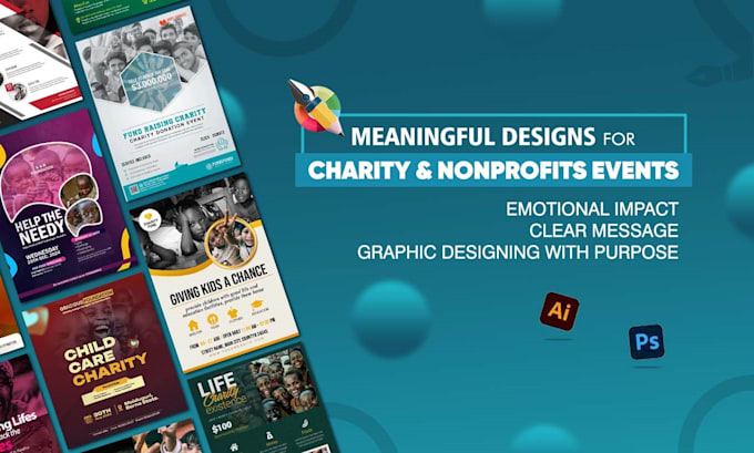 charity, ngo, non profit flyer and boucher