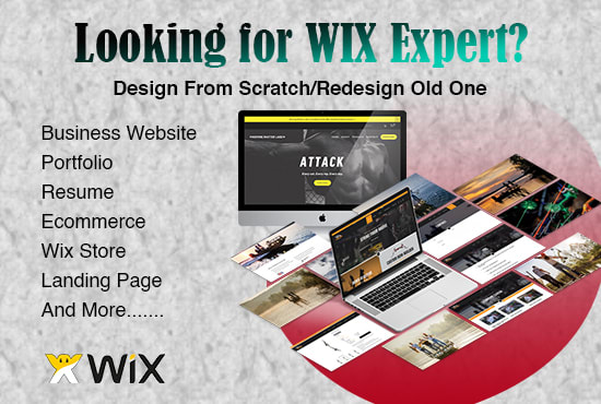create professional wix website