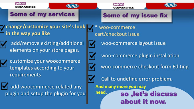woocommerce modification customization and woocommerce fix