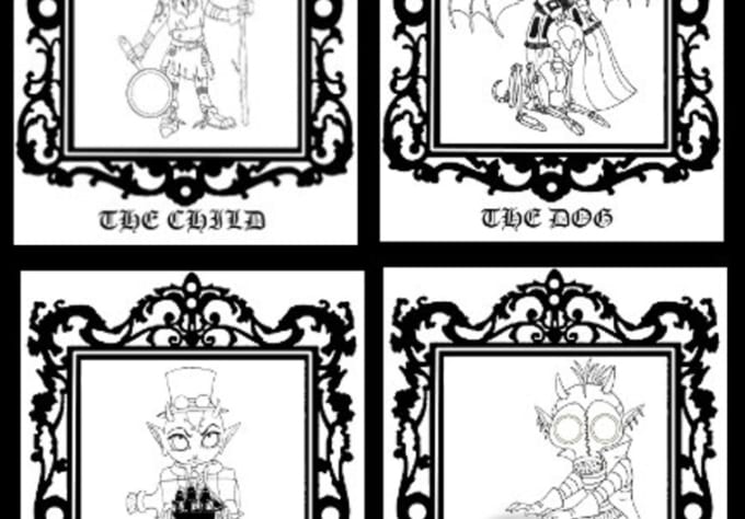 send you a 37 page steampunk fairy coloring book pdf