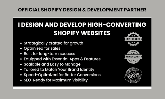 design or redesign a professional shopify dropshipping store