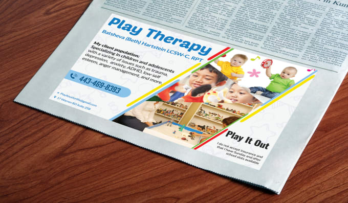 design print ad for newspaper or magazine