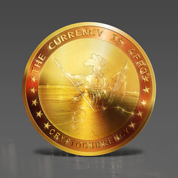 design realistic gold coin with your logo