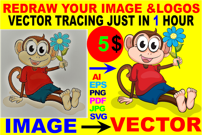 Vector redraw, convert logo to vector, convert image to vector ...