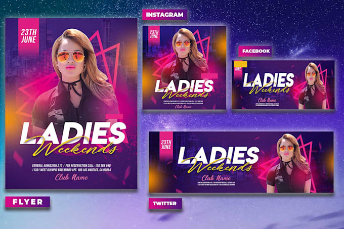 design hip hop events, concerts, nightclubs and party flyer