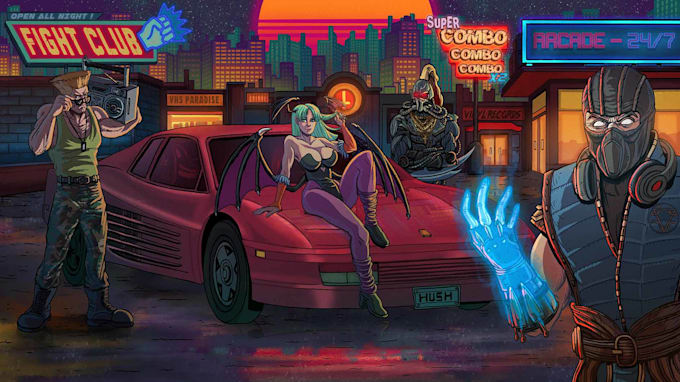 do horror and action illustrations for your proyect