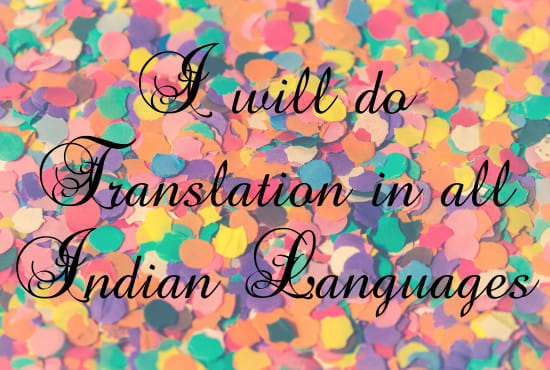 do translation in all indian languages