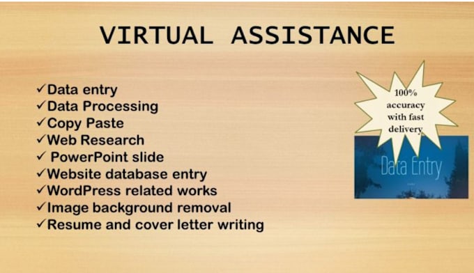 be your VA for data entry, admin work, documentation and lead generation