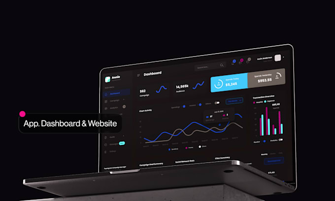 design modern finance uiux for app and dashboard