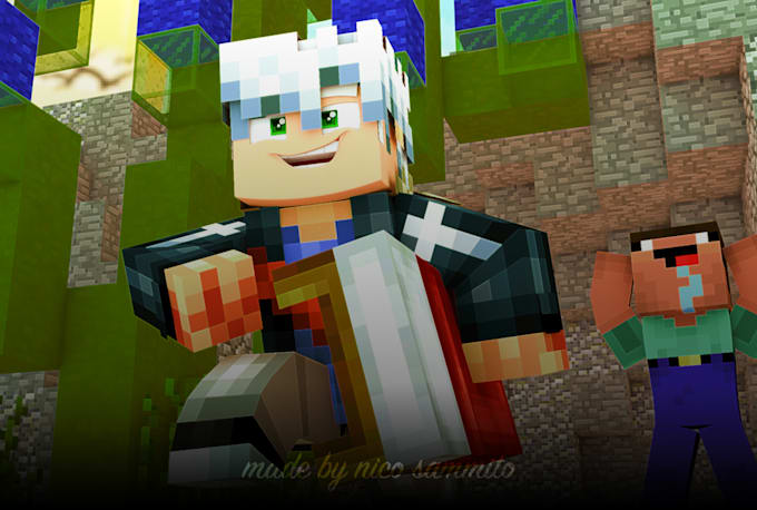 design a high quality minecraft thumbnail and wallpapers