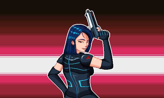 make a pixel art portrait for you