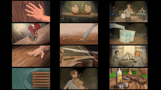 draw a professional storyboard for your project