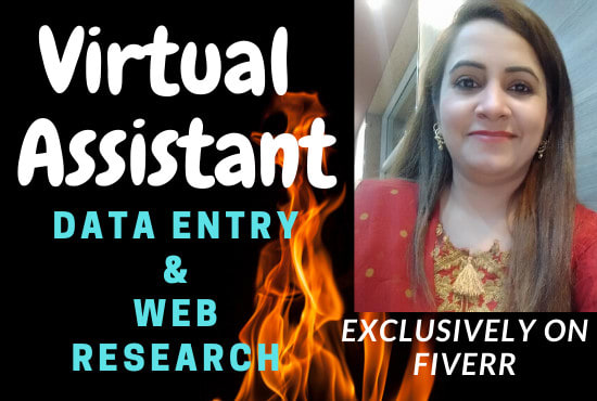 be your virtual assistant for data entry, copy paste, web research,admin support