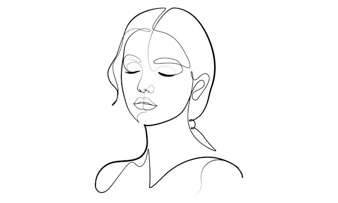 A custom minimalist one line art portrait from your photo by Javanart ...