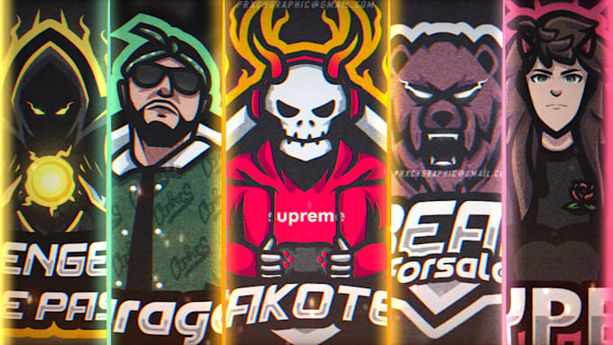 make awesome gaming, esport, and twitch mascot logo
