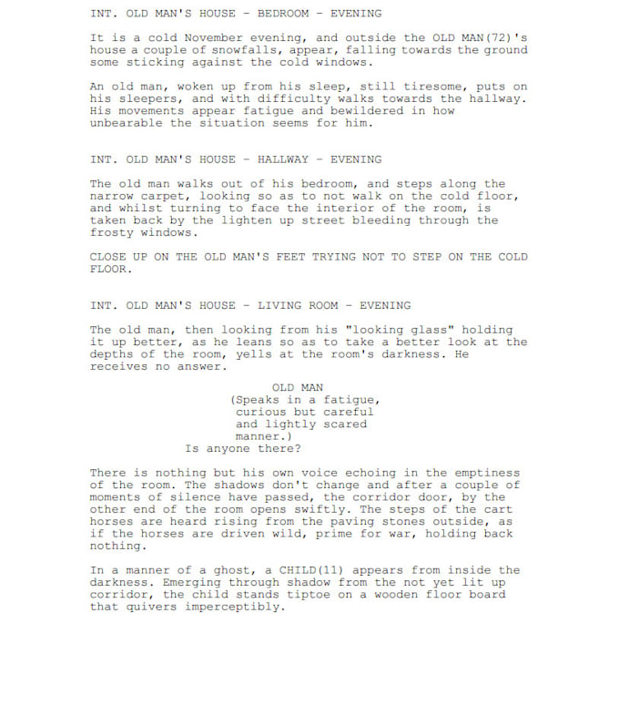 Write your short film script or feature movie screenplay by Mdpvisuals