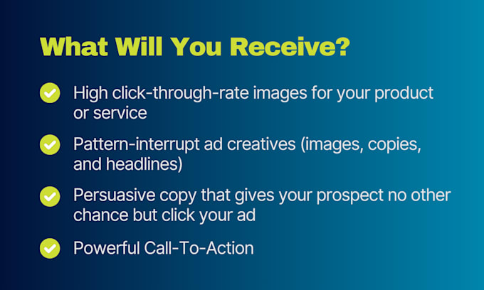 design facebook ad creative images, copy and headlines
