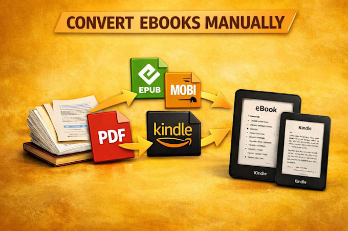 conversion PDF to epub, mobi,kindle ebook perfect formatting