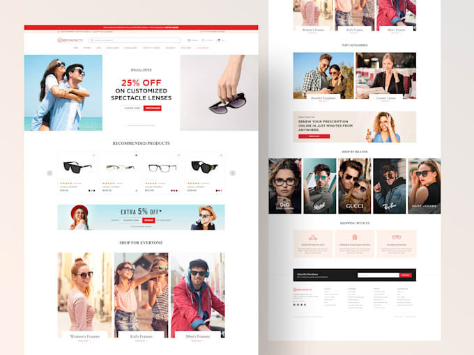 do custom ecommerce website in figma, marketplace ui design