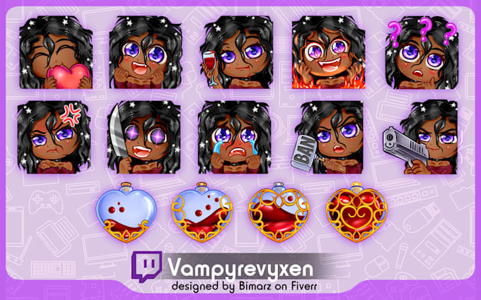 draw unique emotes, sub badges, panels for your twitch