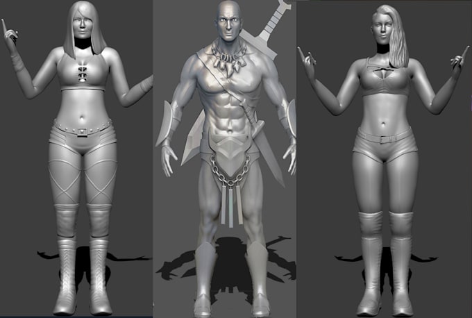 sculpt 3d model and 3d character for 3d printing