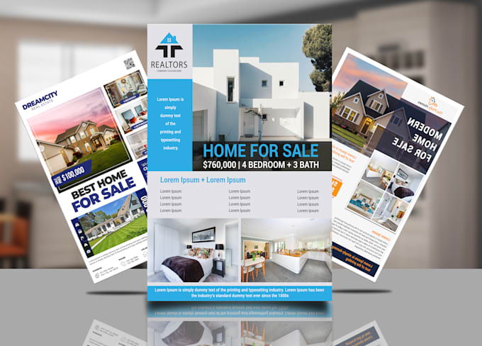design clean real estate flyer or postcard