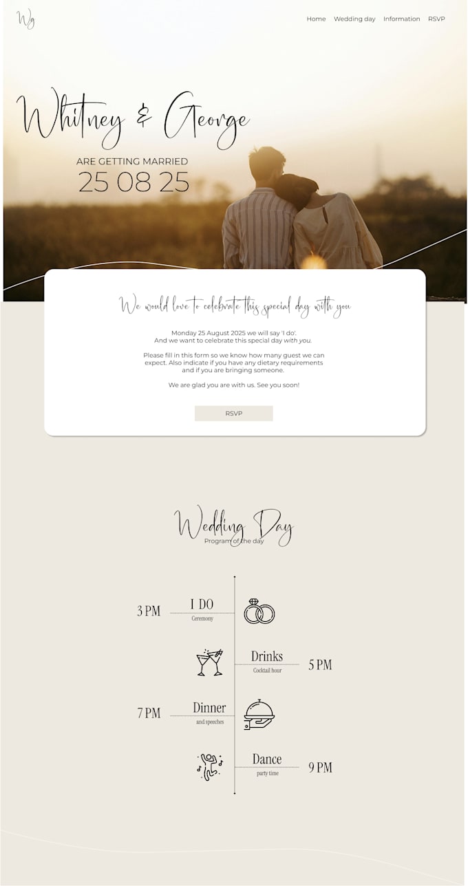 build your beautiful wedding website