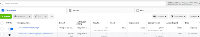 setup facebook lead generation ads campaign