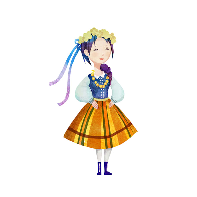 create a cute character for children book