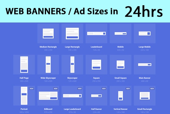 design banner ads, thumbnails, facebook, website headers