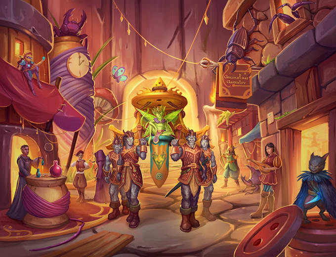 do high quality illustrations for card game and book