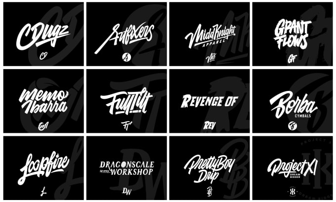 Create a premium hand lettering design or typography logo by Grimletter ...