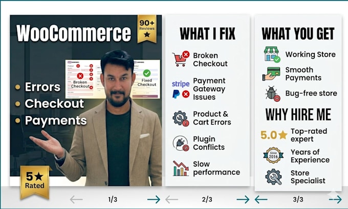 fix woocommerce errors, checkout issues, and payment bugs fast