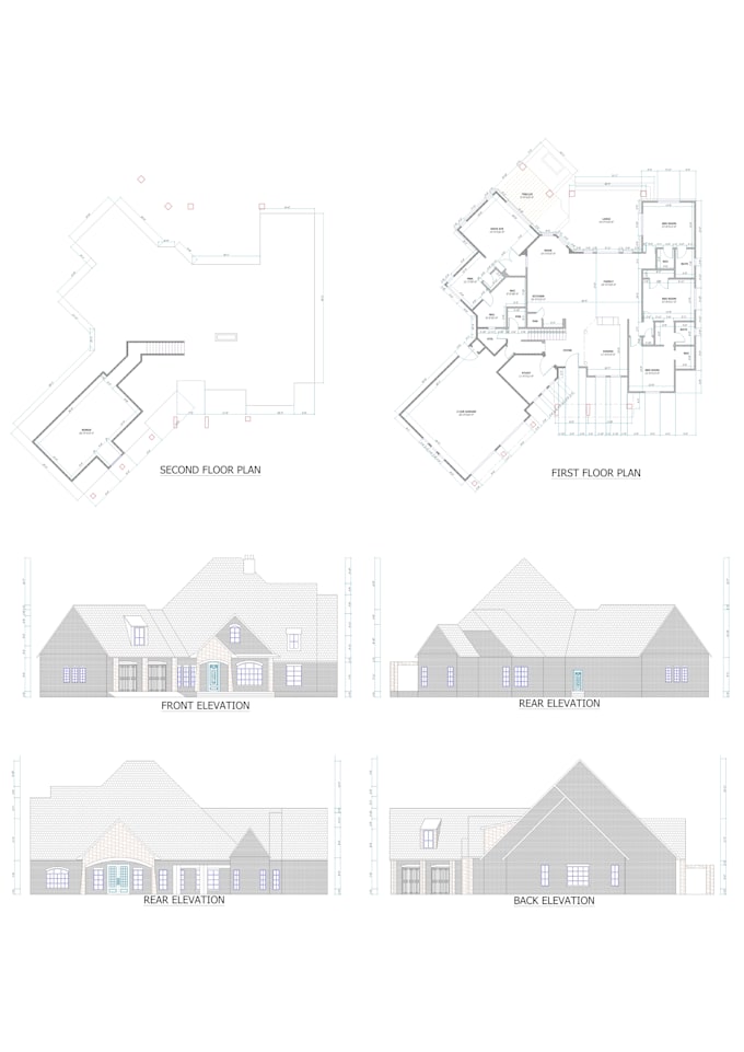 produce detailed plans, elevations, and sections