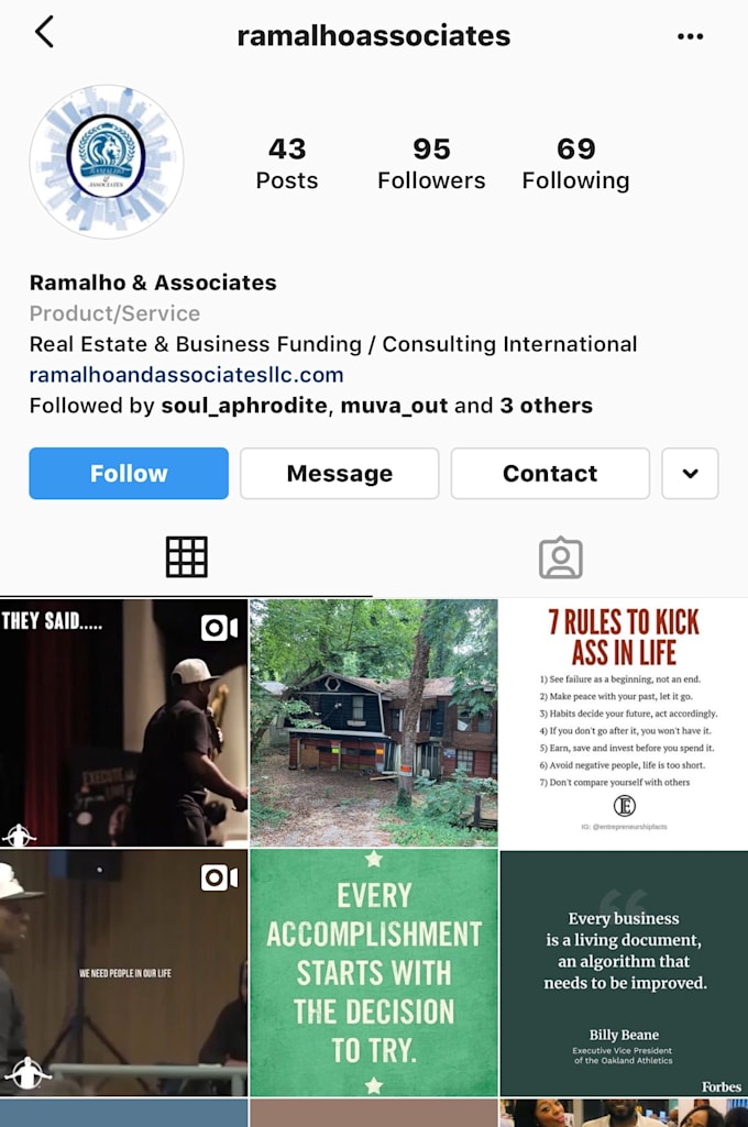 design modern simple website w instagram and facebook