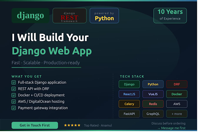 build django and fastapi web applications