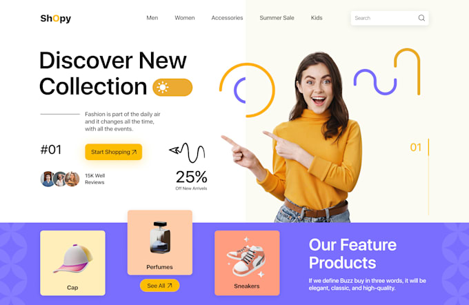 design professional responsive landing page or wordpress web