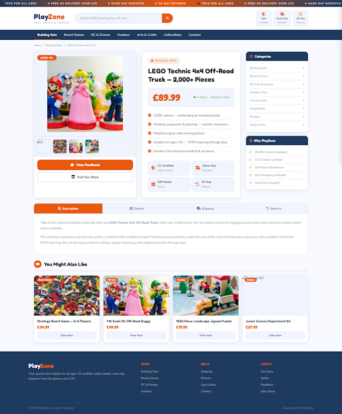 design a responsive, SEO optimized ebay listing template 2026
