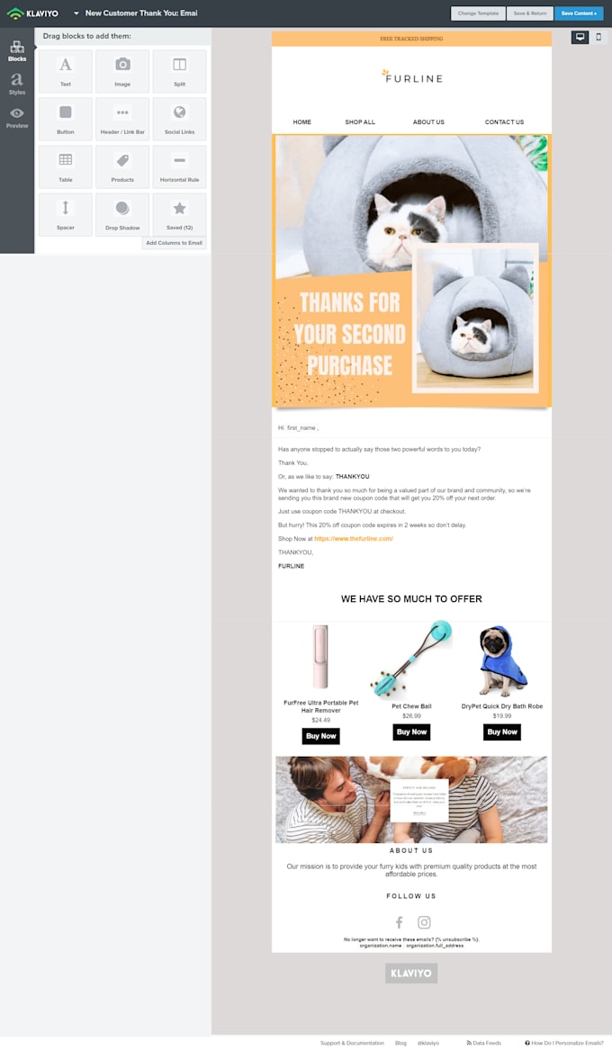 manage your klaviyo account for month