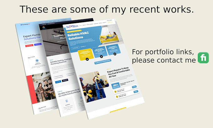 build a contractor website design, plumbing or roofing website, hvac website