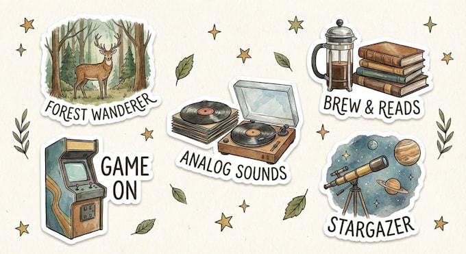 design a unique sticker design tailored just for you