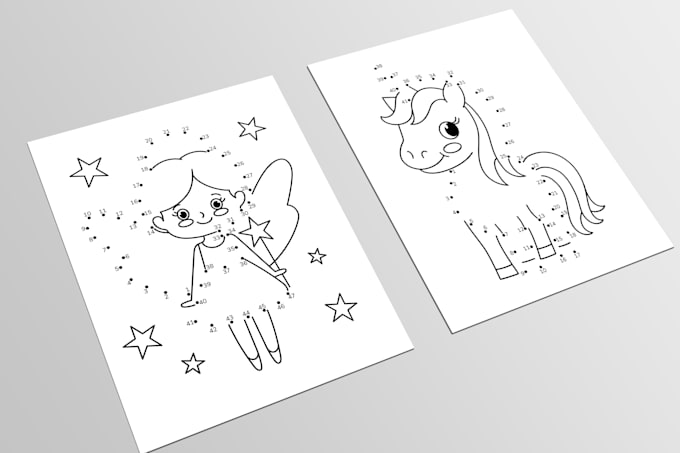 create a dot to dot page for children