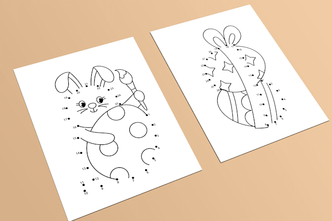 create a dot to dot page for children